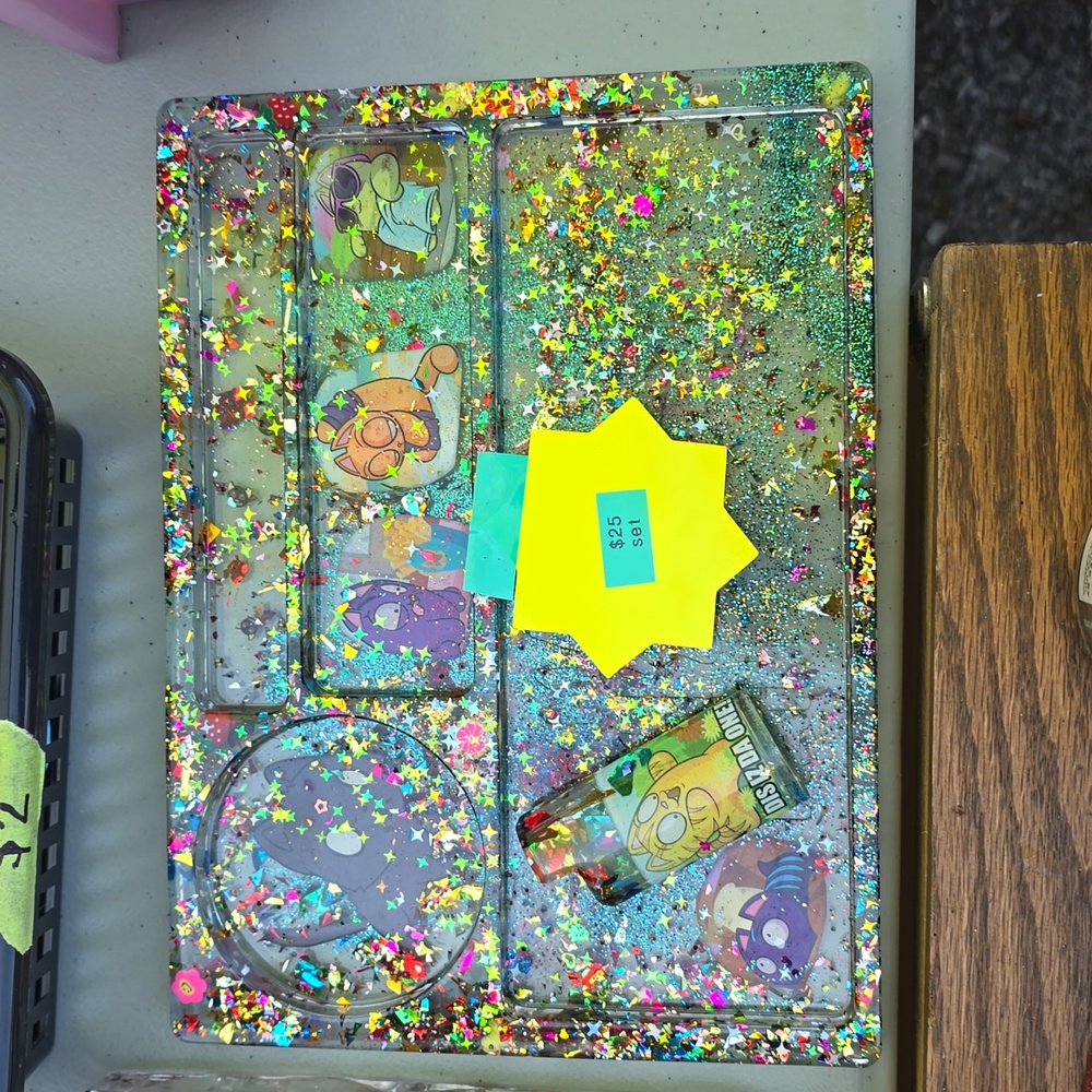 Rolling tray and mini lighter holder from resin